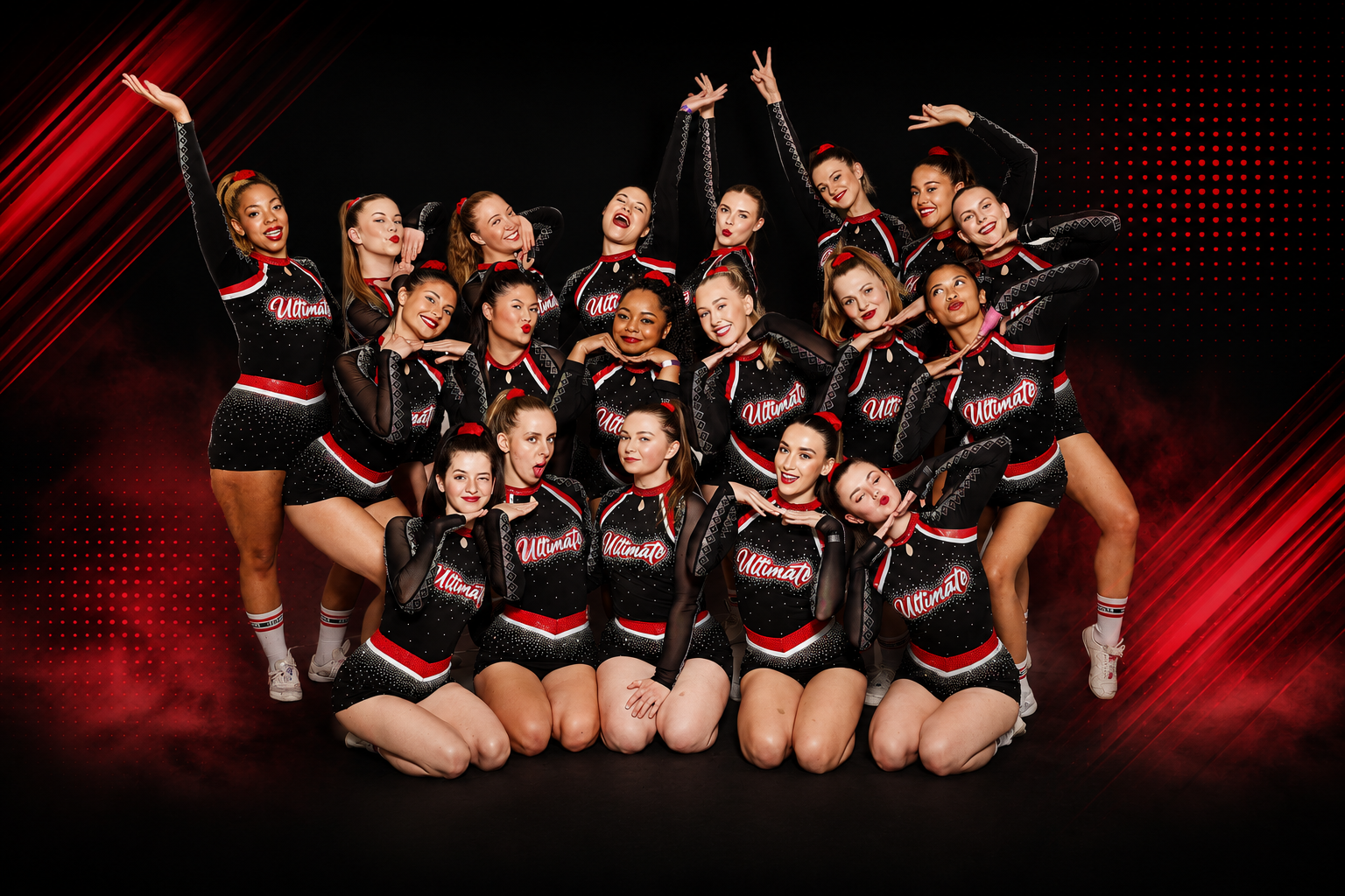 Ultimate Cheer athletes together