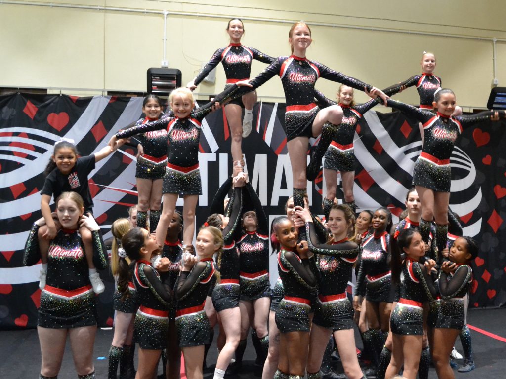 Ultimate Cheer athletes training together